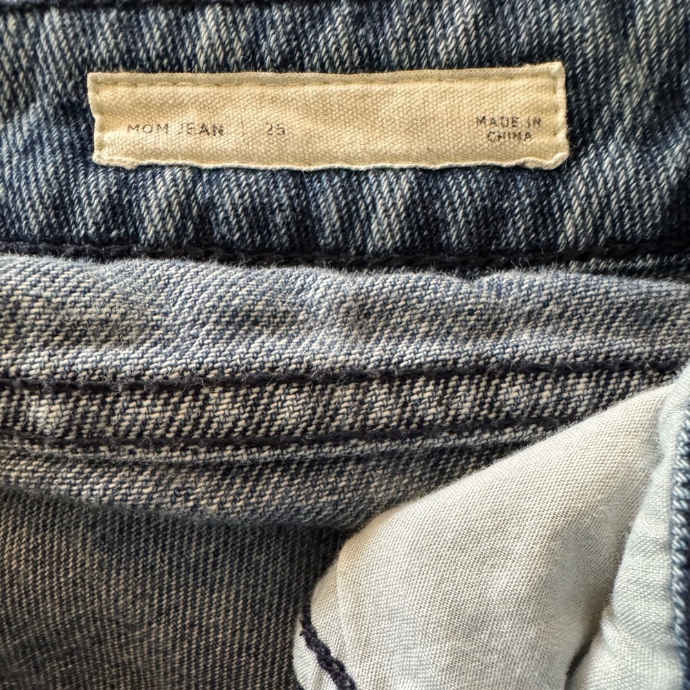 Pacsun Blue Denim Striped High Rise Mom Jeans Size 25 - Picture 5 of 6
